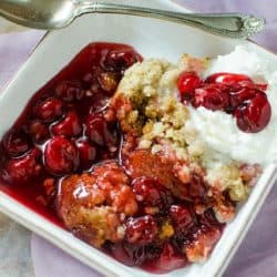 Slow Cooker Cherry Cake Mix Dump Cake Recipe The slow cooker was probably the best invention ever made. Okay, perhaps that is a bit extreme, but I am REALLY grateful for this genius appliance. There are many, many delicious dinner recipes that can be made in a Crock-pot slow cooker, but did you know that you can also make desserts? Yup, you certainly can. Like today's recipes for Slow Cooker Cherry Cake Mix Dump Cake, for example. Oh yeahhhhhhh!