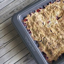 Easy Cherry Cobbler Using Box Cake Mix Recipe (Dump Cake)